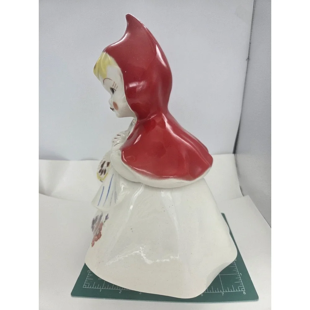 Little Red Riding Hood Open Taco-Style Basket Hull #967 Vintage Cookie Jar 1940s